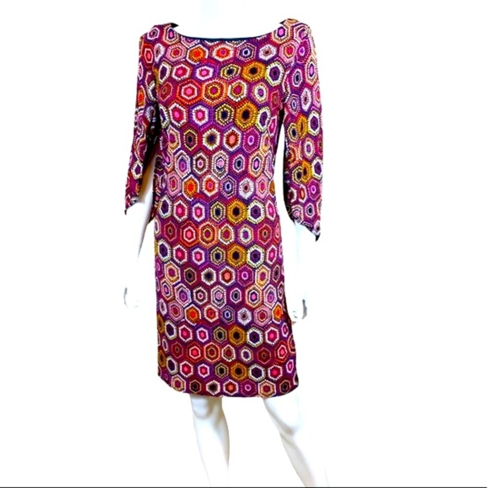 “TRINA TURK” Geometric Dots Shift Dress